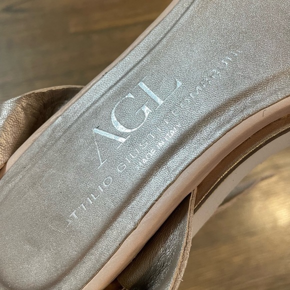 AGL Ankle Strap Platform Ankle Strap Sandal Dusty Rose Leather - Picture 4 of 14